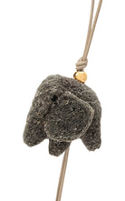 Loewe Raffia & Leather Elephant Bag Charm - Runway Catalog