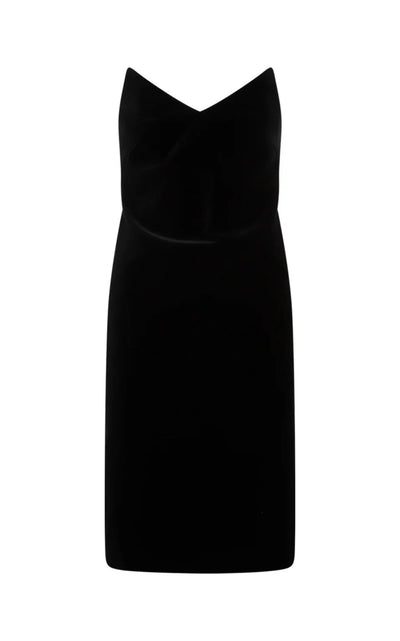 Loewe Strapless Cotton - blend Velvet Mini Dress - Runway Catalog