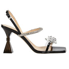 MACH & MACH Crystal - Embellished Patent Leather Slingback Sandals - Runway Catalog