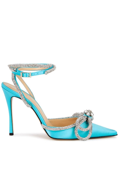 MACH & MACH Crystal - embellished Satin Pumps - Runway Catalog