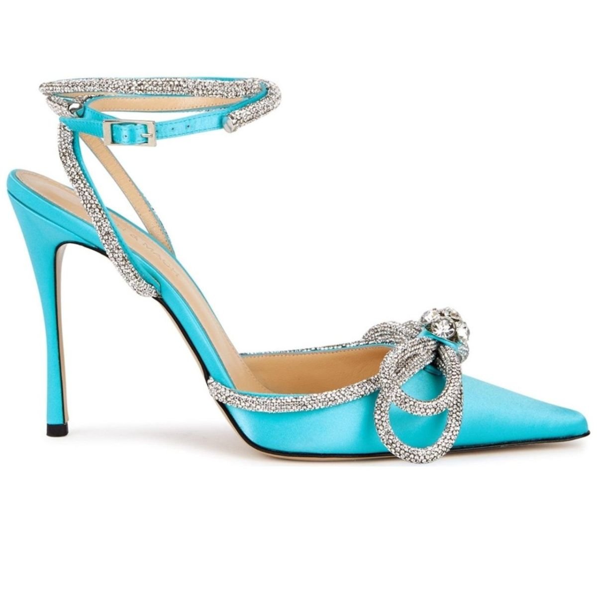 MACH & MACH Crystal - embellished Satin Pumps - Runway Catalog