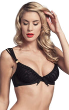 MADE BY NIKI Black Shoelace Plunge Bra - Runway Catalog