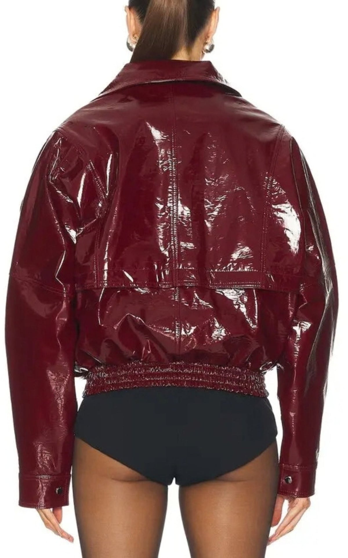Magda Butrym Glossy Patent Leather Jacket - Runway Catalog