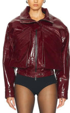 Magda Butrym Glossy Patent Leather Jacket - Runway Catalog