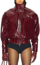 Magda Butrym Glossy Patent Leather Jacket - Runway Catalog