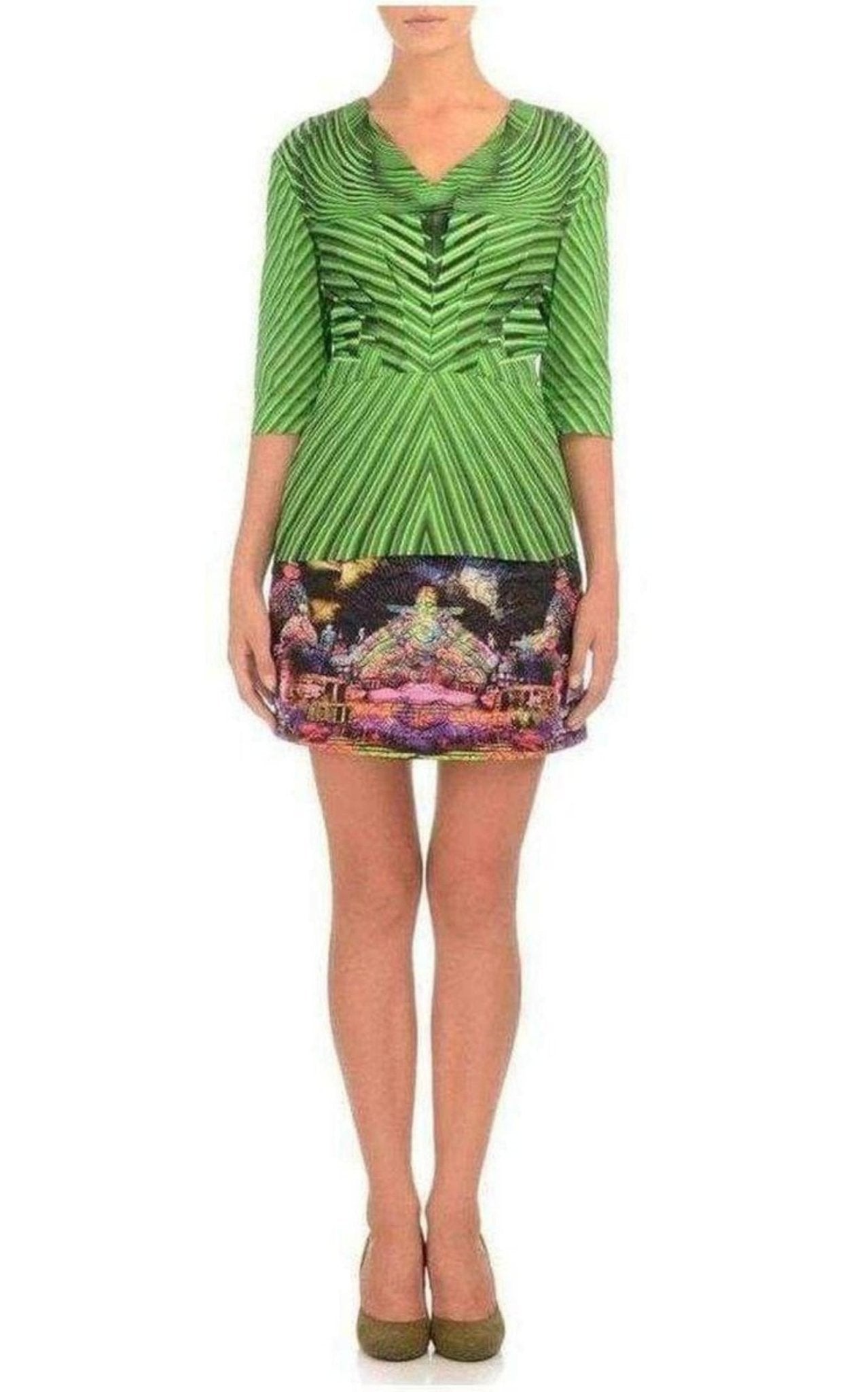 Manish Arora Cloud Print Quilted Cotton Mini Skirt - Runway Catalog