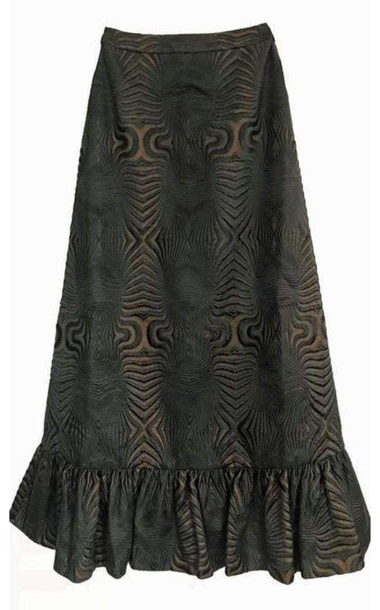Manish Arora Embroidered Maxi Ruffle Hem Skirt - Runway Catalog