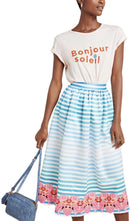 Manish Arora Pleated Print A - Line Skirt - Runway Catalog