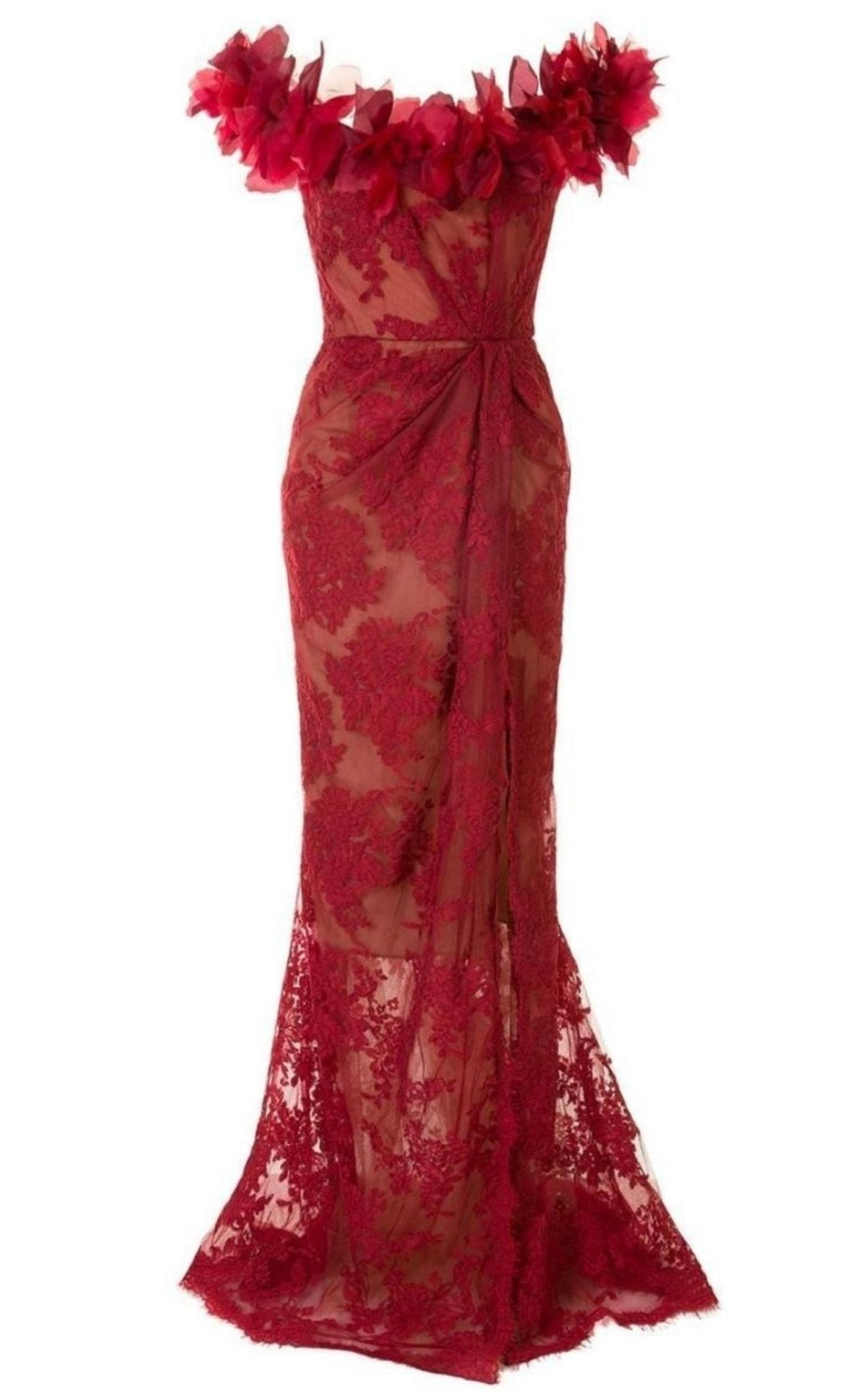 marchesa notte off shoulder floral applique midi dress Lace Off-The-Shoulder Gown Größe:Größe 26W 22770 Jovani Prom featuring a sleeveless design outfit for babies