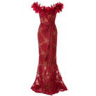 Marchesa Floral Lace Off - The - Shoulder Gown - Runway Catalog