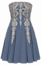 Marchesa Notte Embroidered Floral Strapless Dress - Runway Catalog
