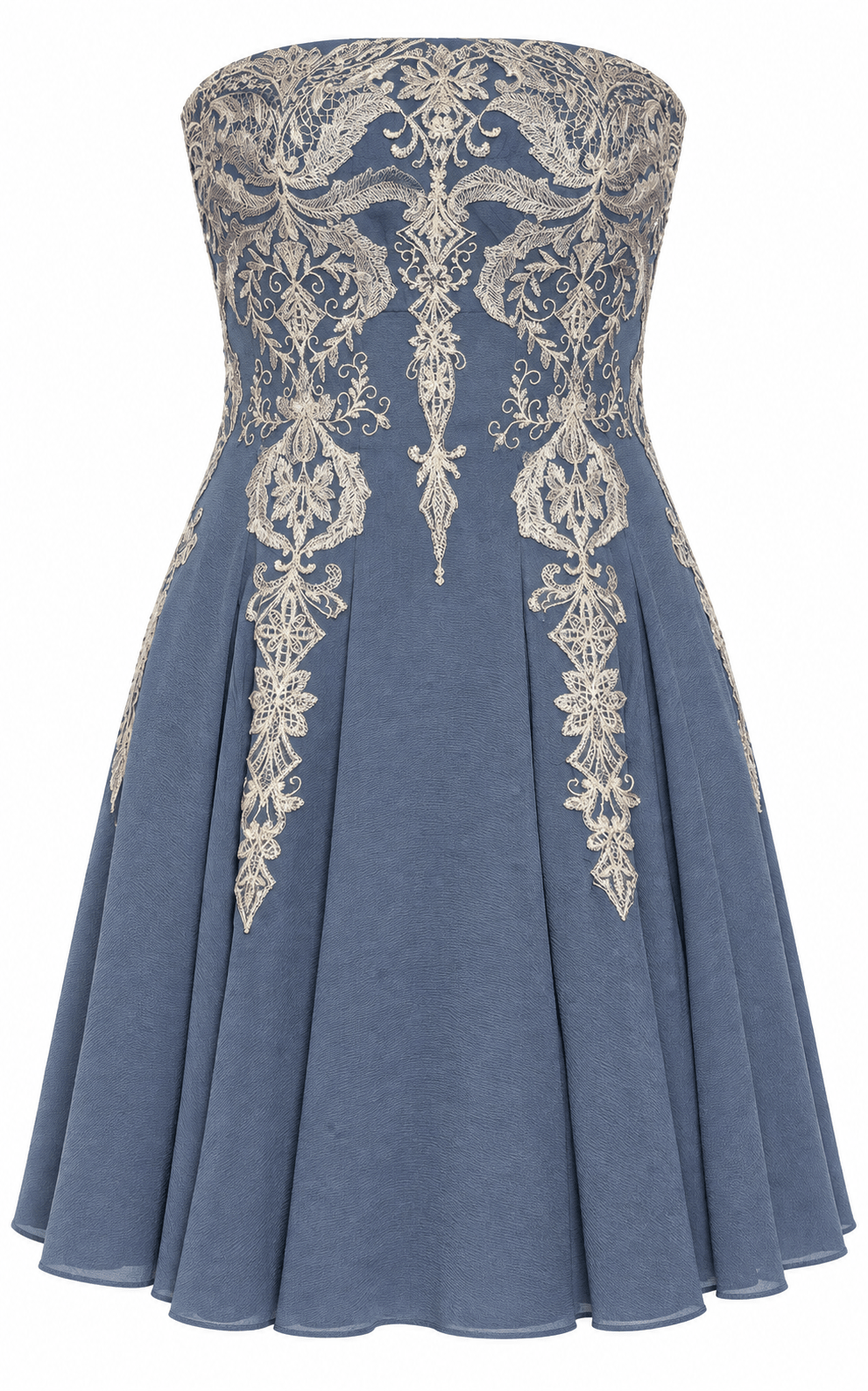 Marchesa Notte Embroidered Floral Strapless Dress - Runway Catalog