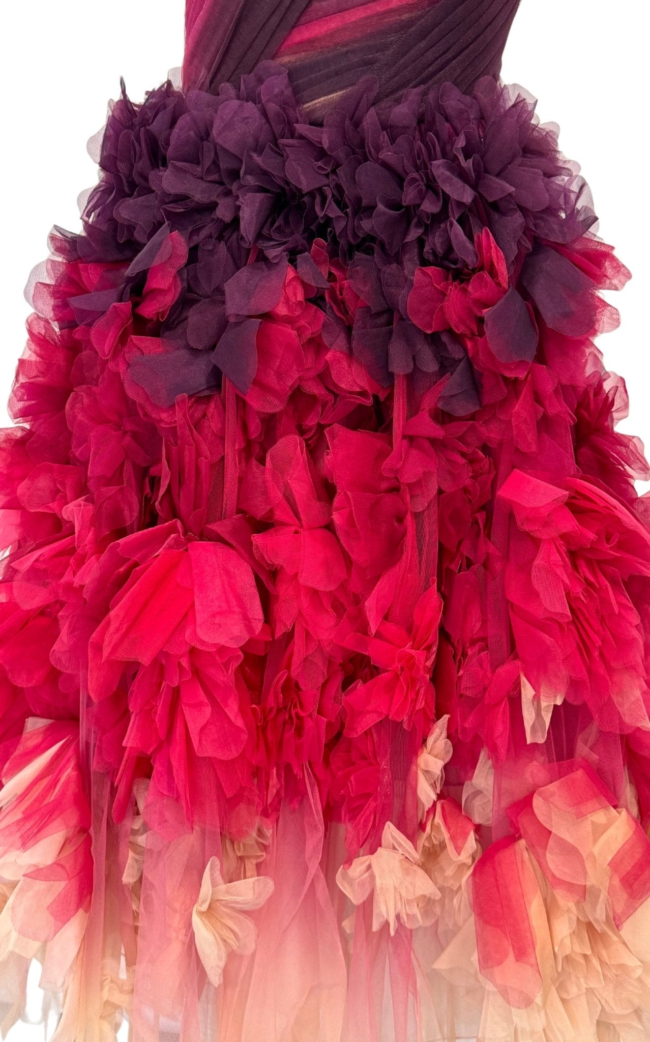Marchesa One Shoulder Floral Dress