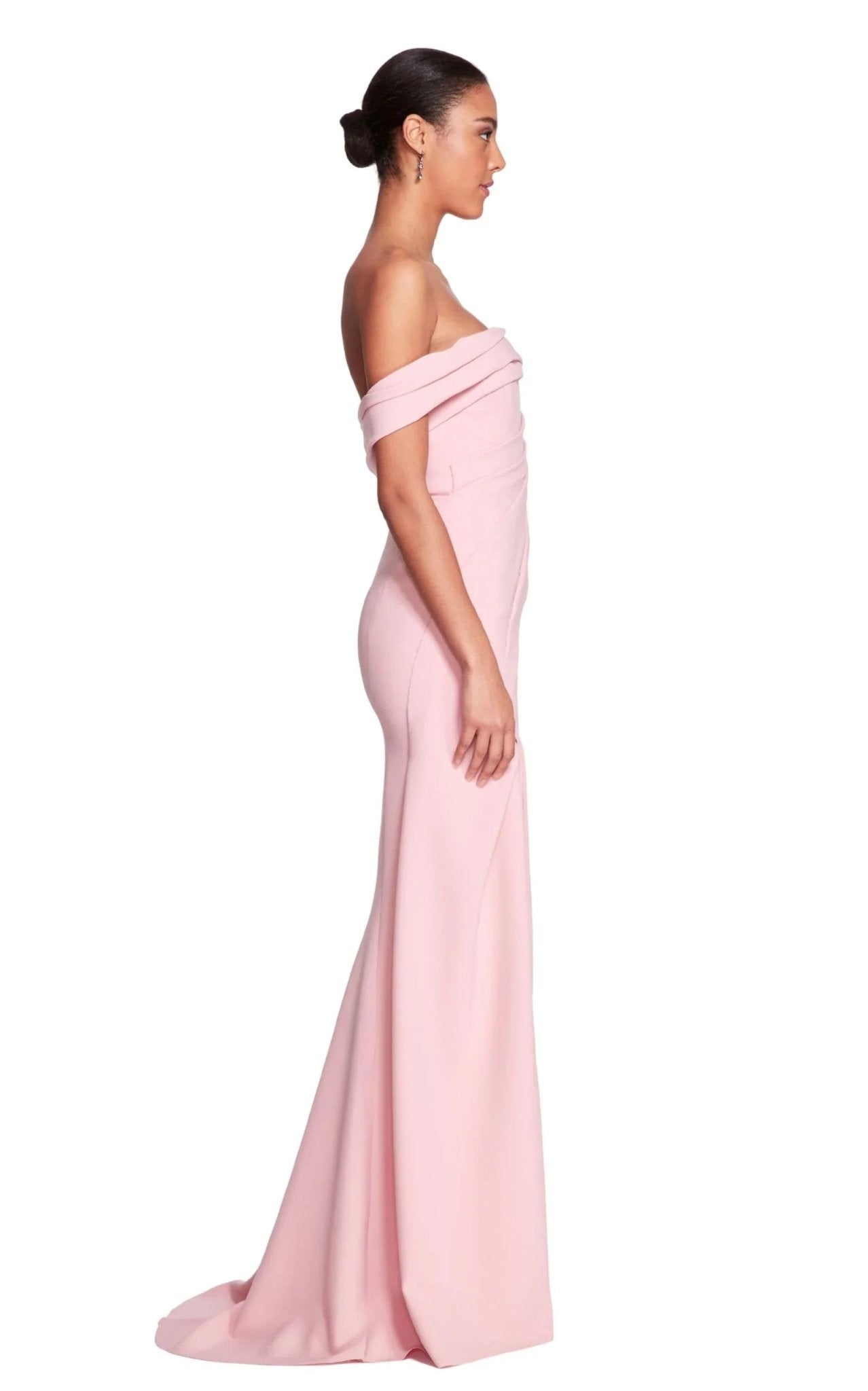 Marchesa Rosy Stretch Crepe Gown - Runway Catalog