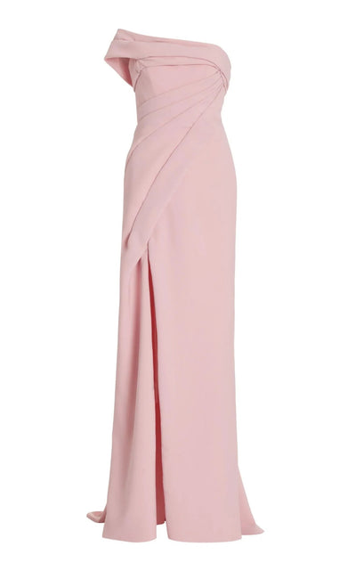 Marchesa Rosy Stretch Crepe Gown - Runway Catalog