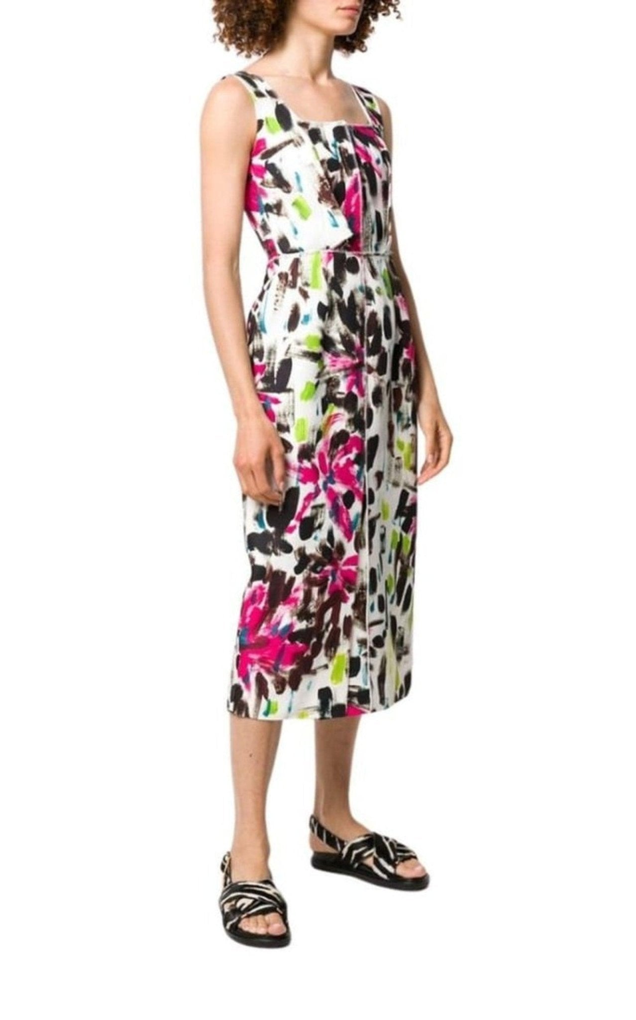 Marni Paintbrush Print Cotton Dress - Runway Catalog