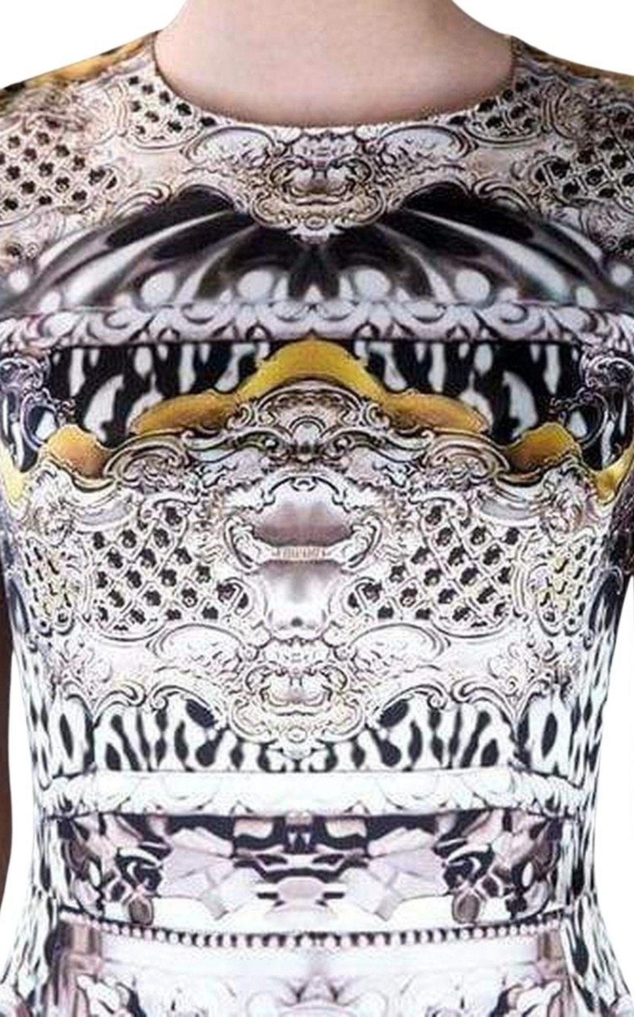 Mary Katrantzou Ebony Scroll Print Silk Dress - Runway Catalog