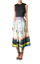 Mary Katrantzou Flamingo Print Cotton Skirt - Runway Catalog