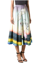 Mary Katrantzou Flamingo Print Cotton Skirt - Runway Catalog