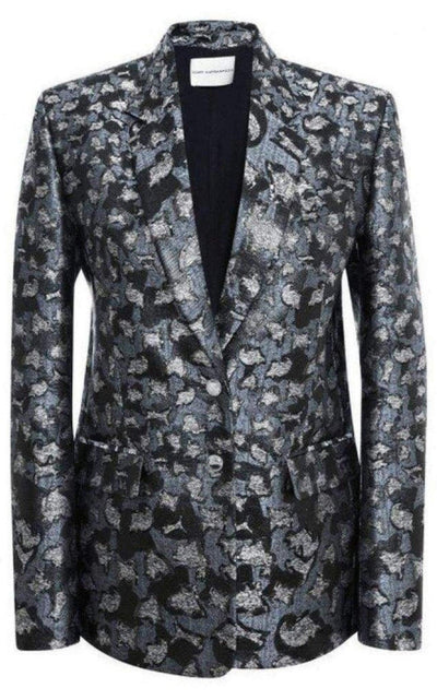 Mary Katrantzou Jacquard Lame Silk Blend Blazer - Runway Catalog