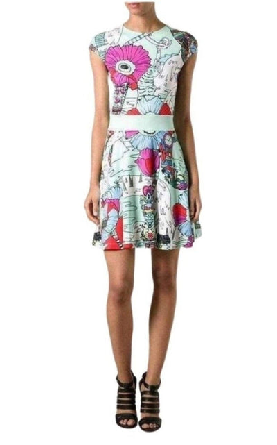 Mary Katrantzou Poppies Print Mint Dress - Runway Catalog