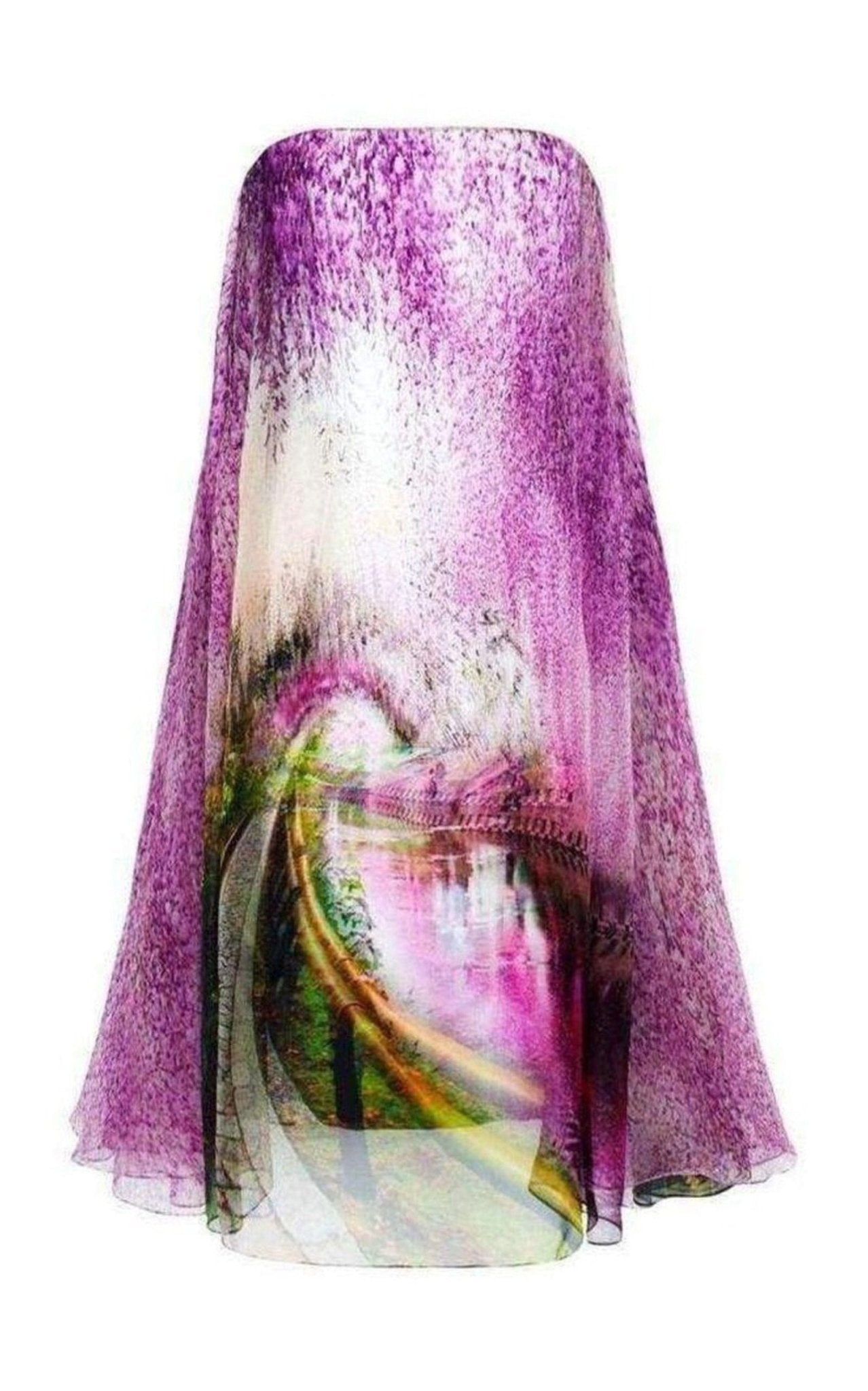 Mary Katrantzou Strapless Evening Purple Underwood Varro Dress - Runway Catalog