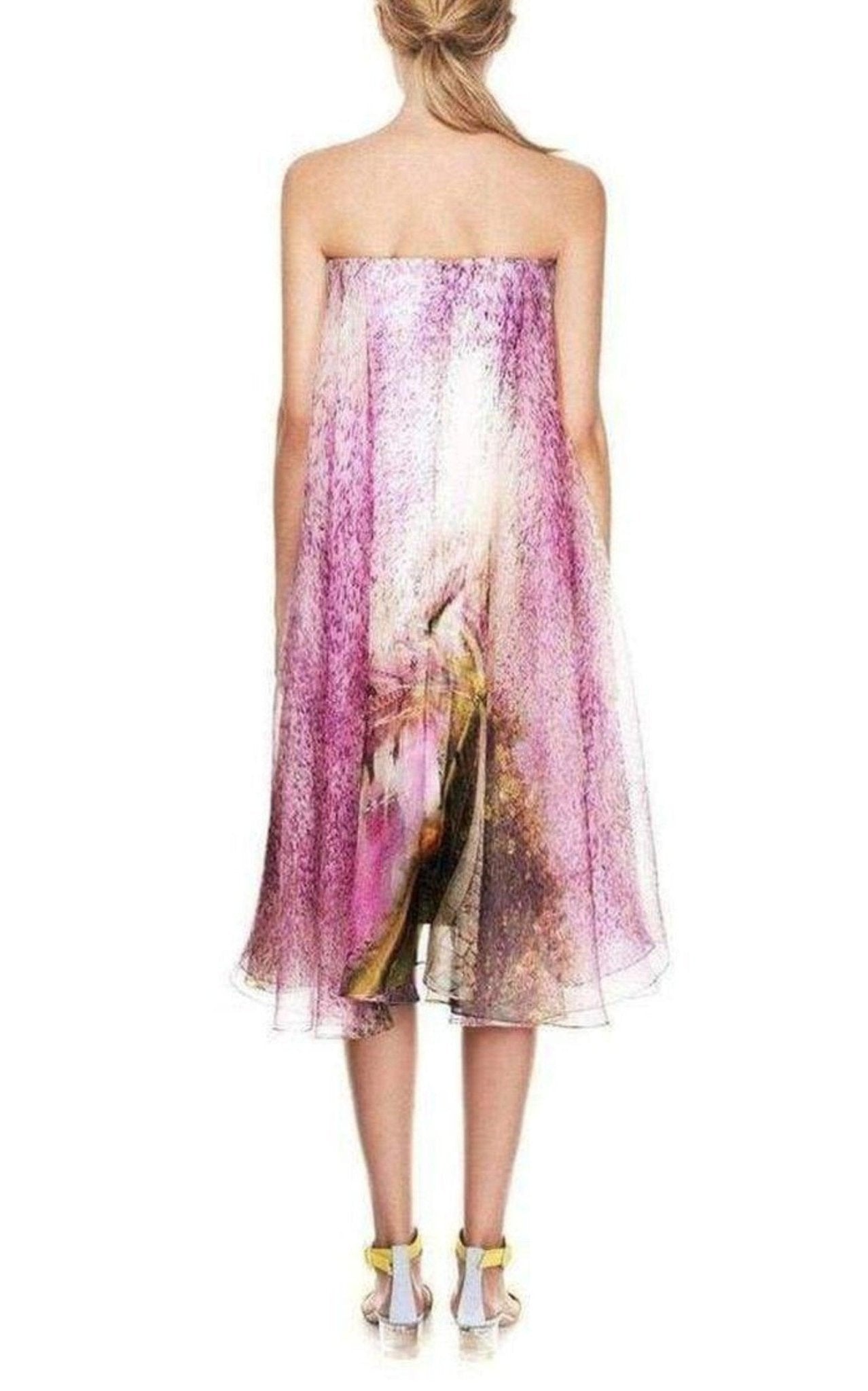 Mary Katrantzou Strapless Evening Purple Underwood Varro Dress - Runway Catalog