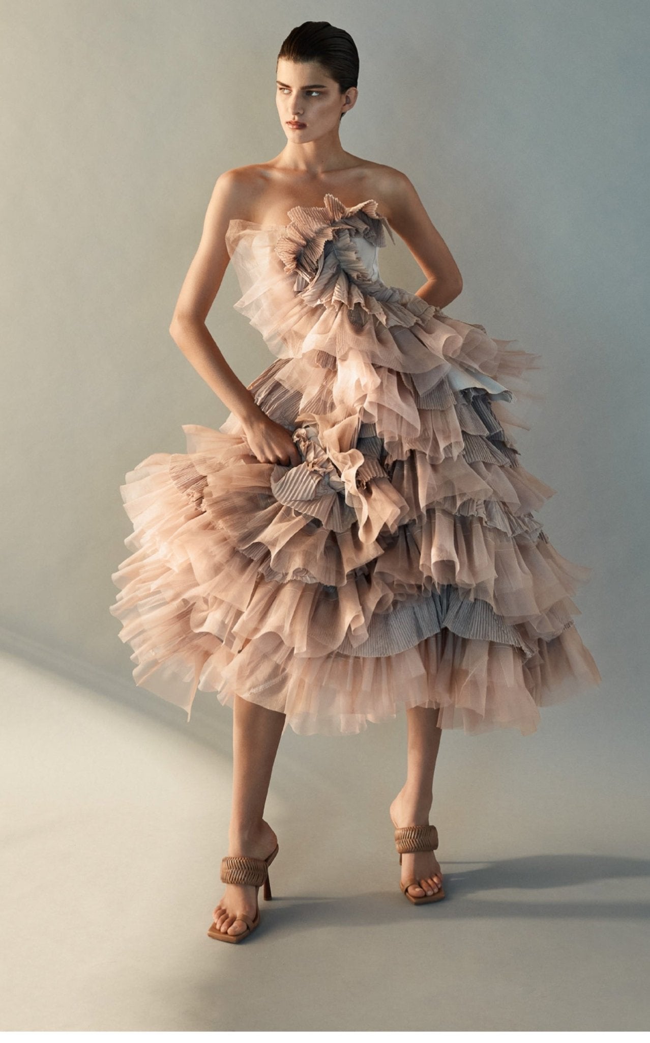 Maticevski Petal Ruffled Bustier Top - Runway Catalog