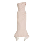 Maticevski Suffix Strapless Blush Crepe Midi Dress - Runway Catalog