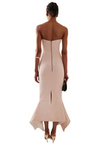 Maticevski Suffix Strapless Blush Crepe Midi Dress - Runway Catalog