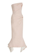 Maticevski Suffix Strapless Blush Crepe Midi Dress - Runway Catalog