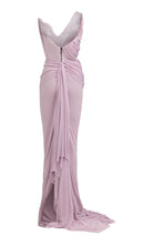 Maticevski Systema Draped Jersey Gown Lilac