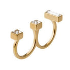 May Moma Fay Carre Two Finger Ring - Runway Catalog