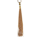 May Moma gold-tone tassel pendant necklace with geometric charm
