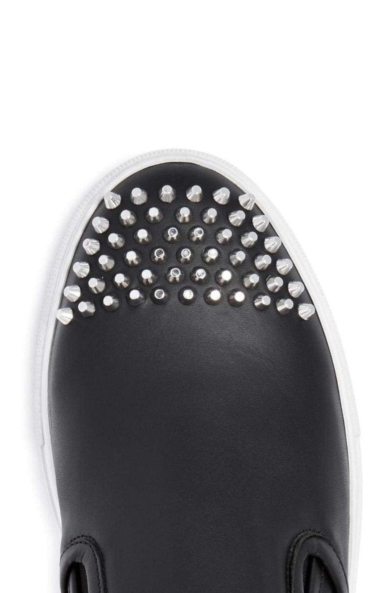 McQ - Alexander McQueen Chris Studded Leather Slip-On Sneakers