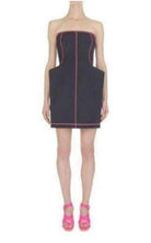 McQ – Alexander McQueen Marineblaues Bustierkleid aus Neopren – Laufsteg-Katalog