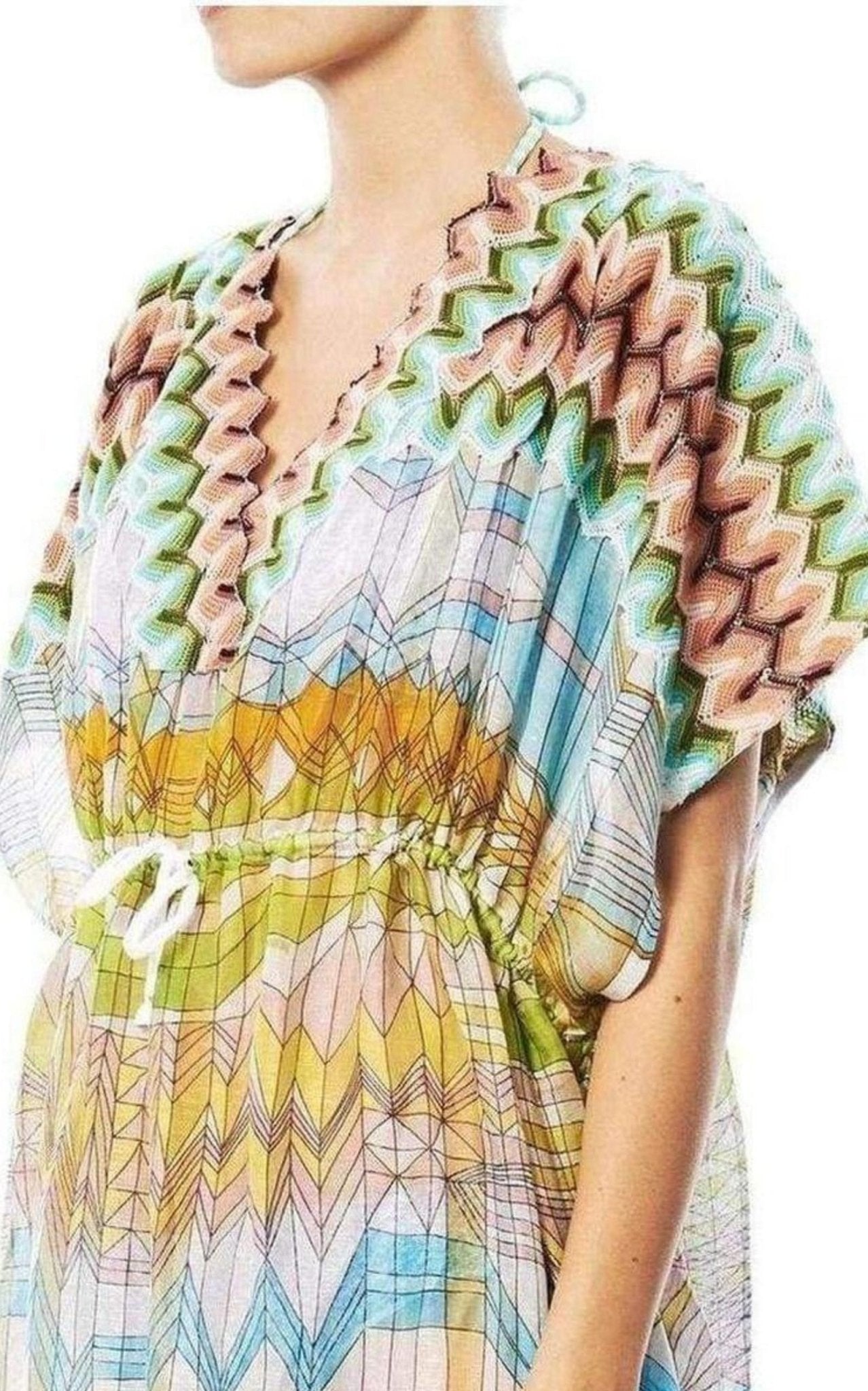 Missoni Knitwear Stampa Geometric Print Kaftan - Runway Catalog