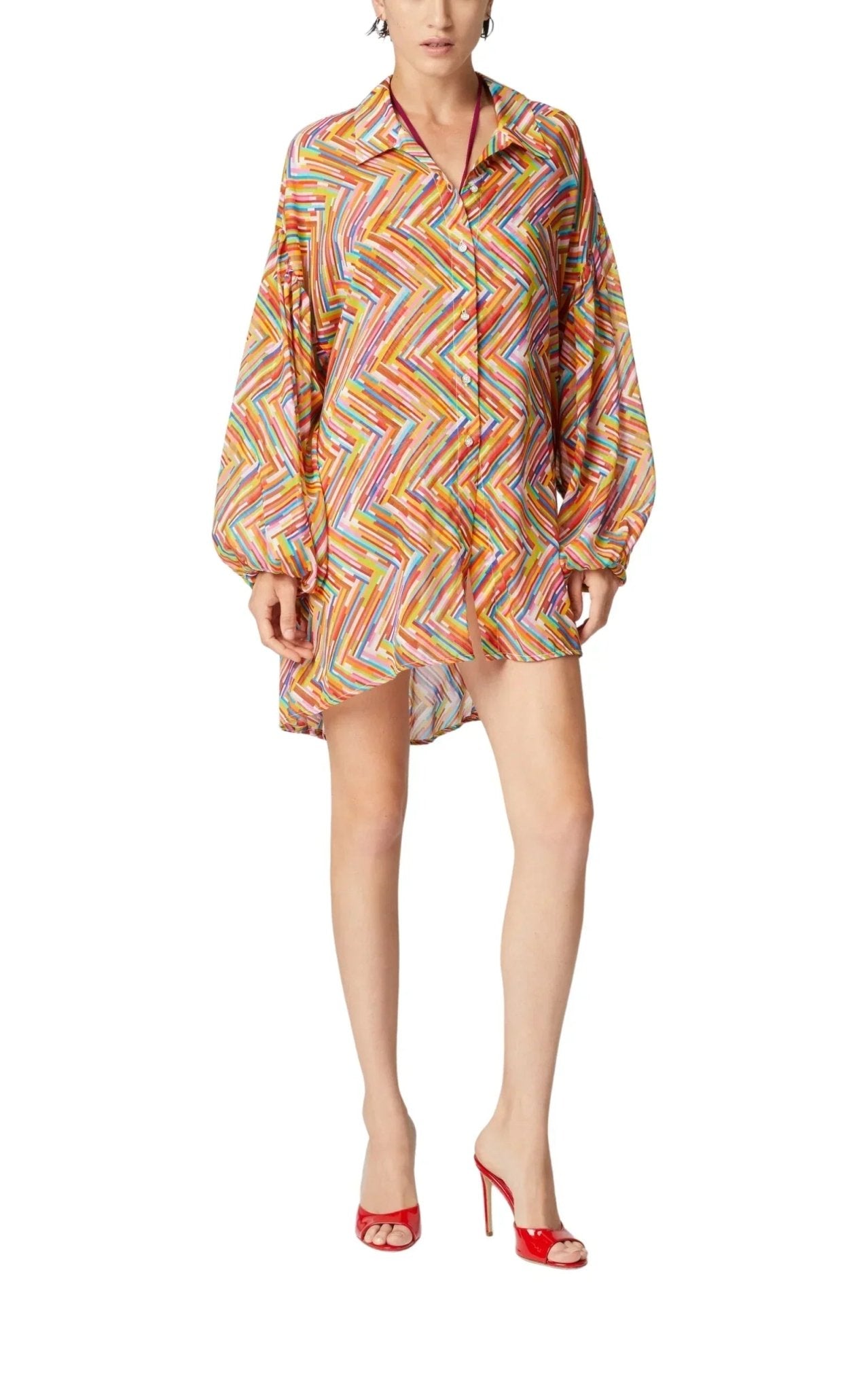 Missoni Oversized Printed Cotton - Silk Shirt - Runway Catalog