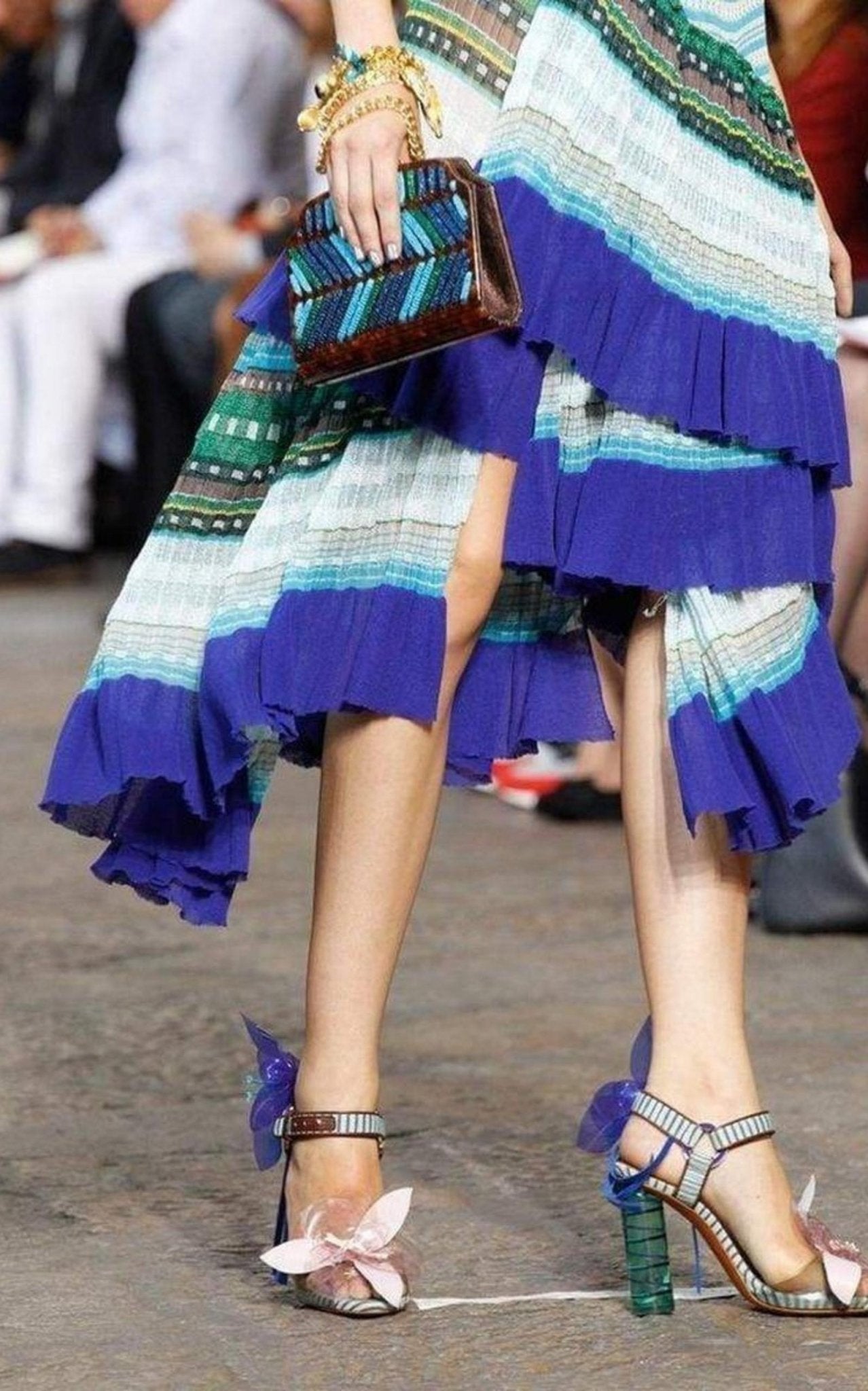 Missoni Roude Ruffled Crochet Knit Dress