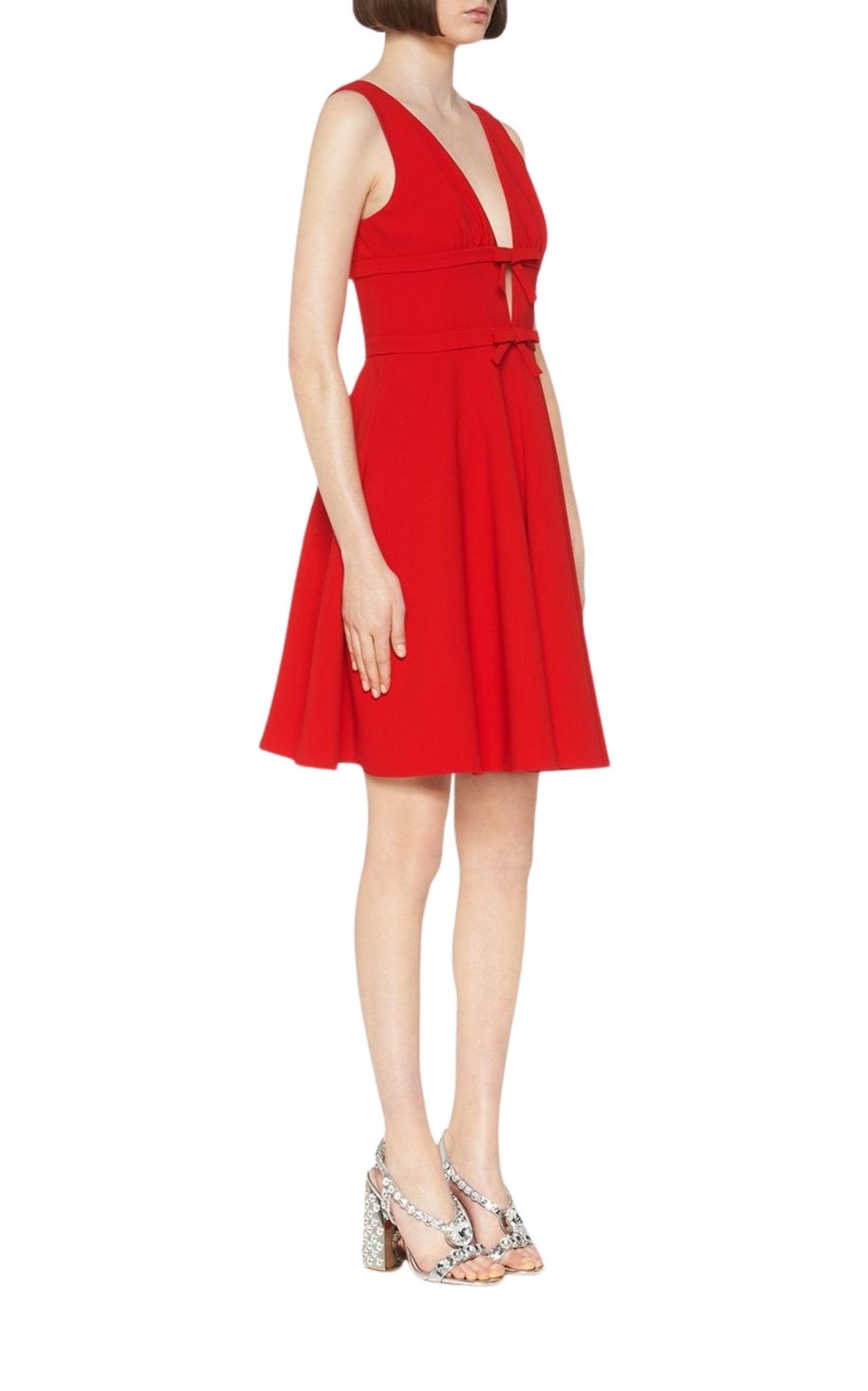 Miu Miu Bow - embellished Cady Dress - Runway Catalog