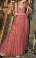 Robe de cocktail en tulle pailleté Monique Lhuillier - Catalogue défilé