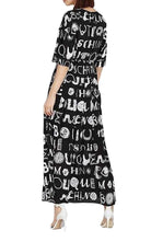 Moschino Black Typography - Print Maxi Dress - Runway Catalog