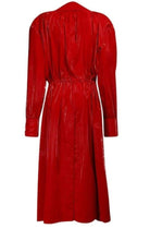 Mugler Belted Glossy Red Trench Coat - Runway Catalog