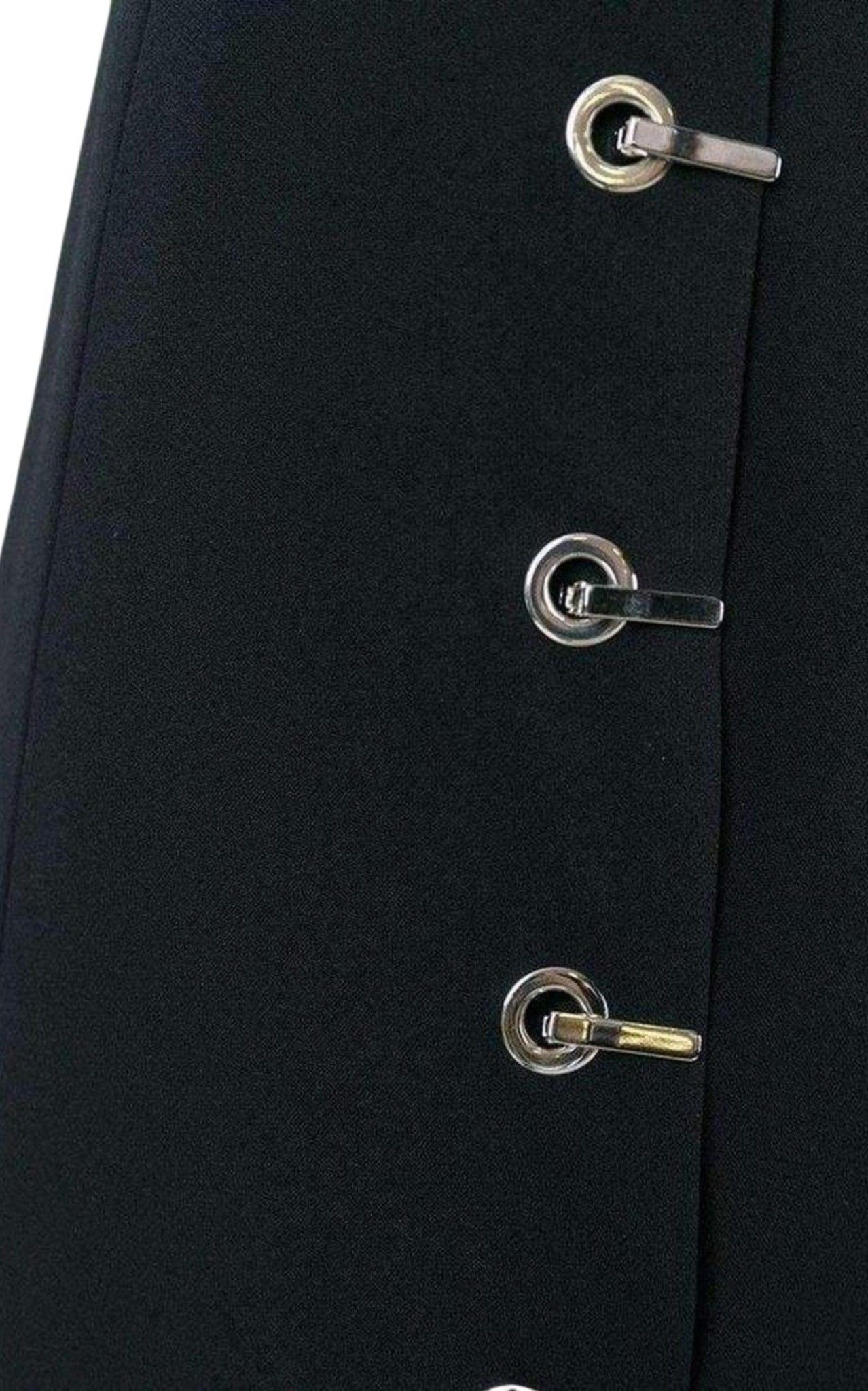 Mugler Eyelet Detail Stretch Crepe Maxi Skirt - Runway Catalog