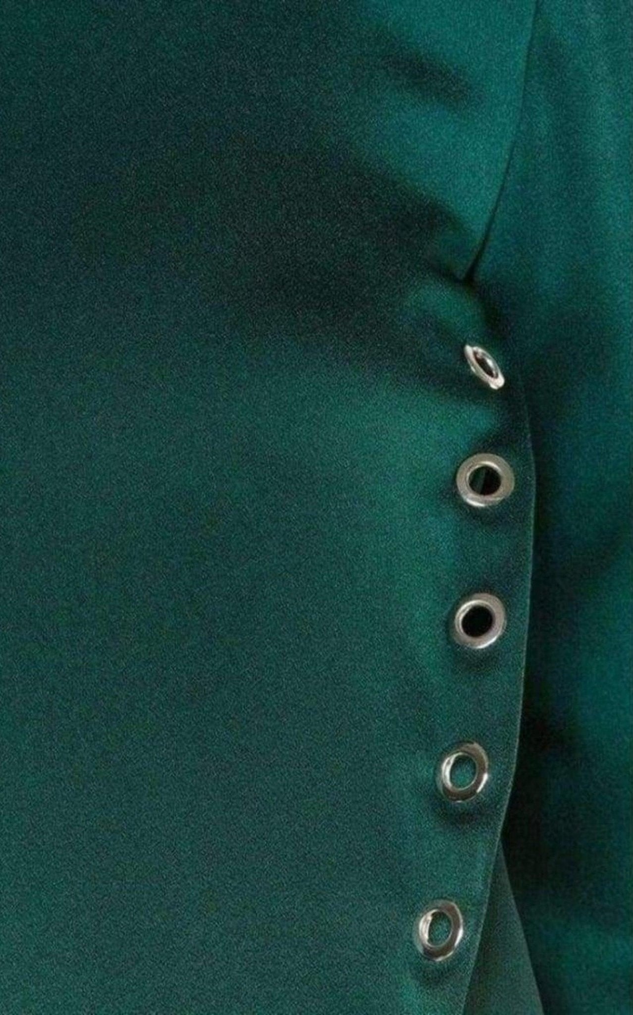 Mugler Forest Green Eyelet Detail Blouse - Runway Catalog
