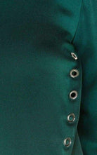 Mugler Forest Green Eyelet Detail Blouse - Runway Catalog