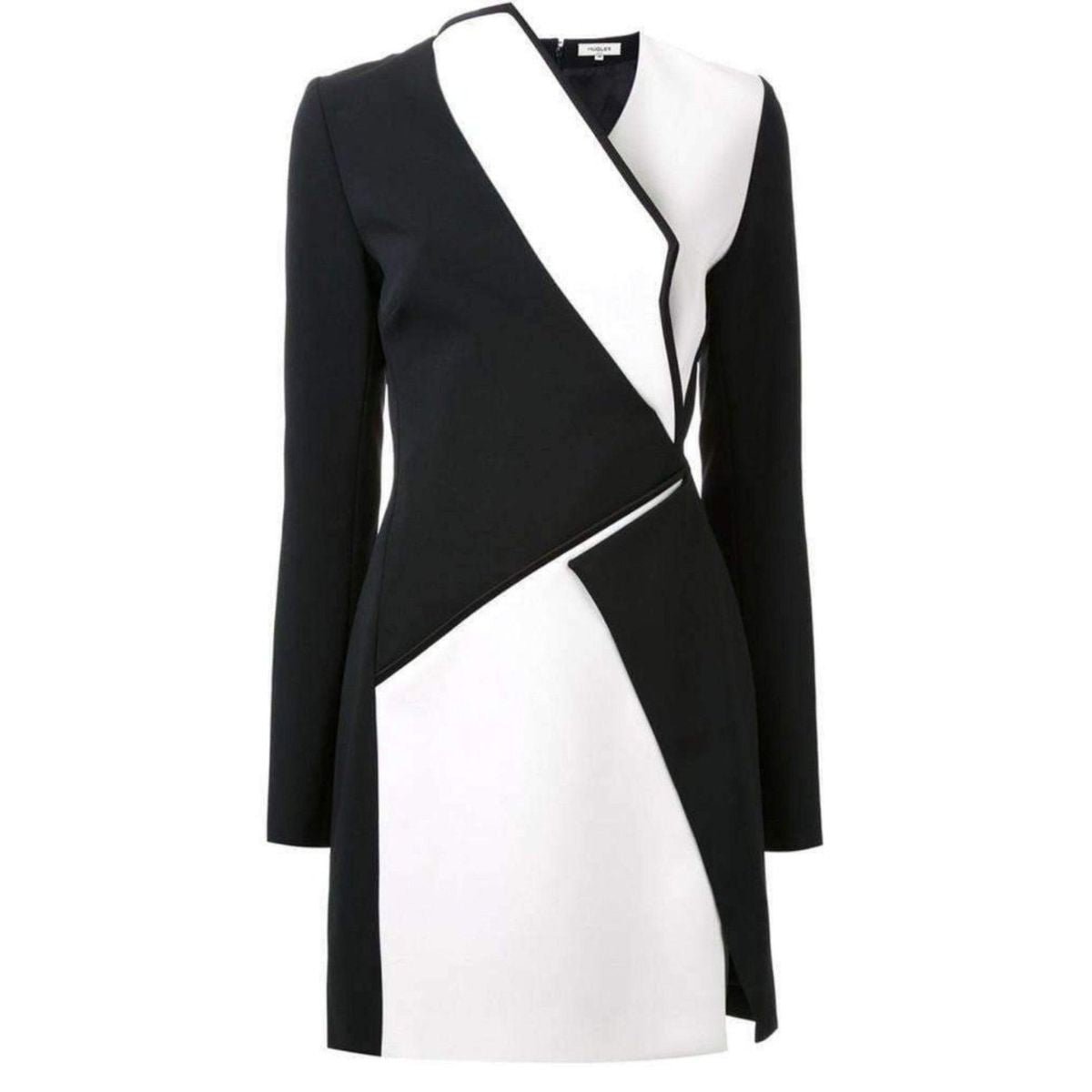 Mini-robe en crêpe monochrome Mugler Mugler Bonded - Catalogue défilé