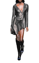 Mugler Runway Lederkleid mit Reißverschluss – Runway-Katalog