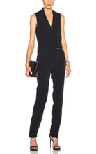 Mugler Sleeveless Stretch Crepe Jumpsuit - Runway Catalog