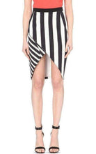 Mugler Striped Stretch Crepe Skirt - Runway Catalog